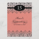 Search for black white silver quinceanera invitations For her