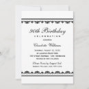 Search for elegant 90th birthday invitations Black and white