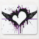 Search for black paint splatter mousepads Heart