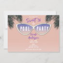 Search for retro pool party invitations Swim