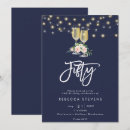 Search for champagne 50th birthday invitations Typography