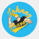 Search for funny cartoon characters stickers Johnny bravo