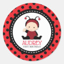 Search for first birthday ladybug stickers Baby girl