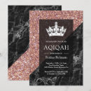 Search for faux rose gold glitter invitations Princess