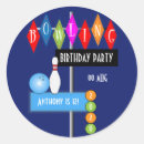 Search for bowling birthday stickers Blue