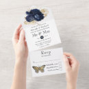 Search for gold butterfly wedding invitations Blue