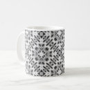 Search for black geometric pattern mugs Black and white