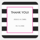 Search for black white pink wedding stickers Thank you