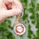 Search for fall flower round key rings Autumn