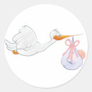Search for baby girl stork stickers Pink
