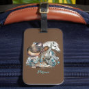 Search for western luggage tags Cowgirl