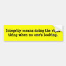 Search for integral bumper stickers Integrity