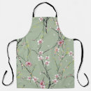 Search for red and yellow flowers aprons Watercolor