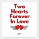 Search for two hearts stickers Square