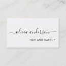 Search for simple black and white business cards Hair stylist