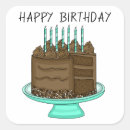 Search for chocolate birthday cake stickers Brown