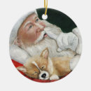 Search for pembroke welsh corgi christmas tree decorations Santa