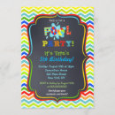Search for chalkboard pool party invitations Swimming