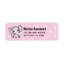 Search for pink elephant return address labels Animal