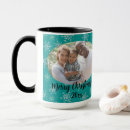Search for teal and white mugs Snowflakes