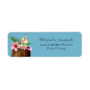 Search for beach party return address labels Blue