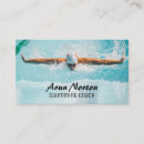 Search for swimmer business cards Coach