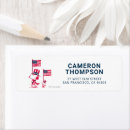 Search for old glory return address labels Red white and blue