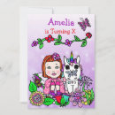 Search for unicorn fairy invitations Purple