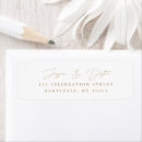 Search for gold script return address labels Classic