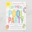 Search for schools out party invitations Summer pool party