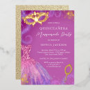 Search for pink purple masquerade party invitations Mask