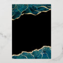 Search for teal blue black wedding invitations Gold