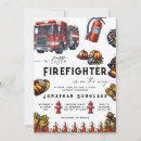 Search for firefighter baby shower invitations Watercolor