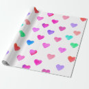 Search for watercolor hearts wrapping paper Background