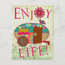 Search for enjoy life postcards Retro