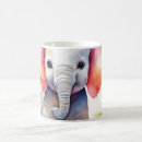 Search for elephant watercolor mugs Wildlife