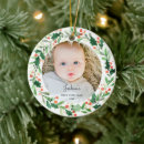 Search for holly christmas tree decorations Baby's first christmas