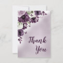 Search for purple flowers thank you cards Watercolor floral