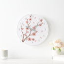 Search for blush pink floral clocks Modern