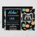 Search for pineapple 1st birthday invitations First