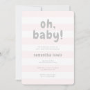 Search for pink grey baby shower invitations Simple