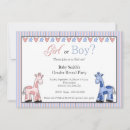 Search for giraffe gender reveal invitations Blue