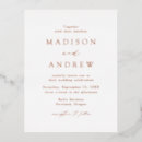Search for rose gold foil wedding invitations Elegant