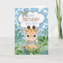 Search for wild one birthday cards Giraffe