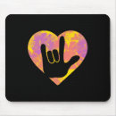 Search for american sign language mousepads I love you