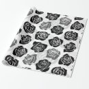Search for black and white rose wrapping paper Flower