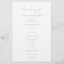 Search for white and gold wedding programs Order of ceremony
