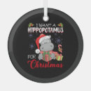 Search for hippo christmas tree decorations Santa claus