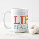 Search for life is beautiful coffee mugs Gratitude