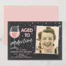 Search for aged to perfection birthday invitations Pink